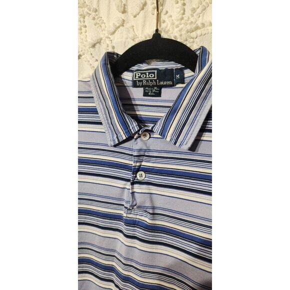 Polo Ralph Lauren Shirt Mens M‎ Pima Cotton Striped Short Sleeve Preppy College - Picture 3 of 10